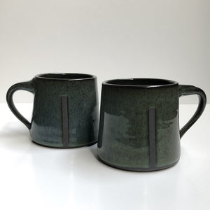 short ceramic mug dark olive