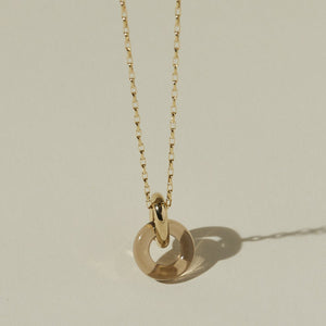 gold plated, glass, necklace, tan.