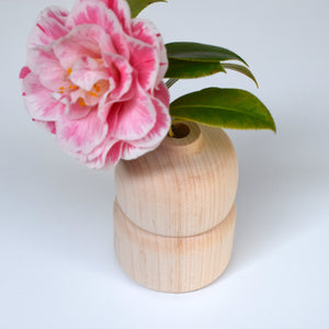 maple, wood, double, bud vase. 