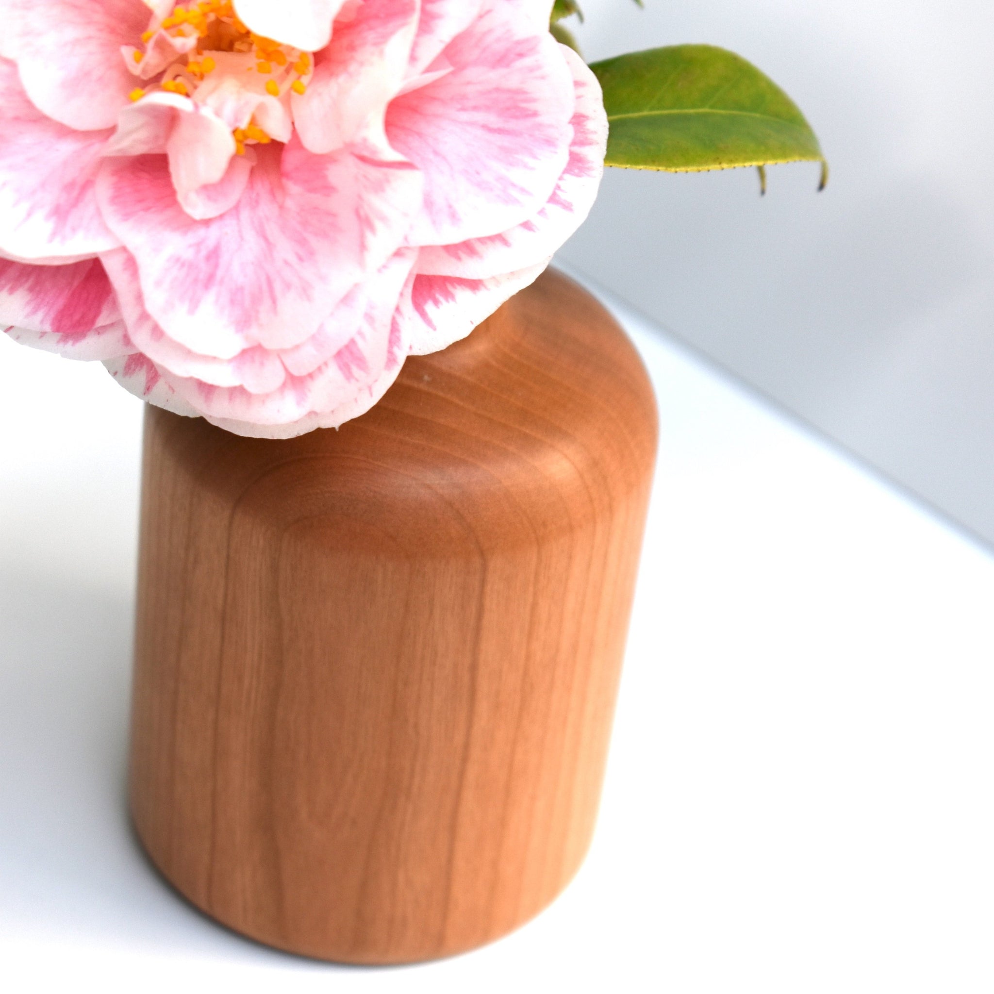 cherry wood bud vase