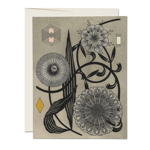 boxed set, stationery, cards, floral geometry.