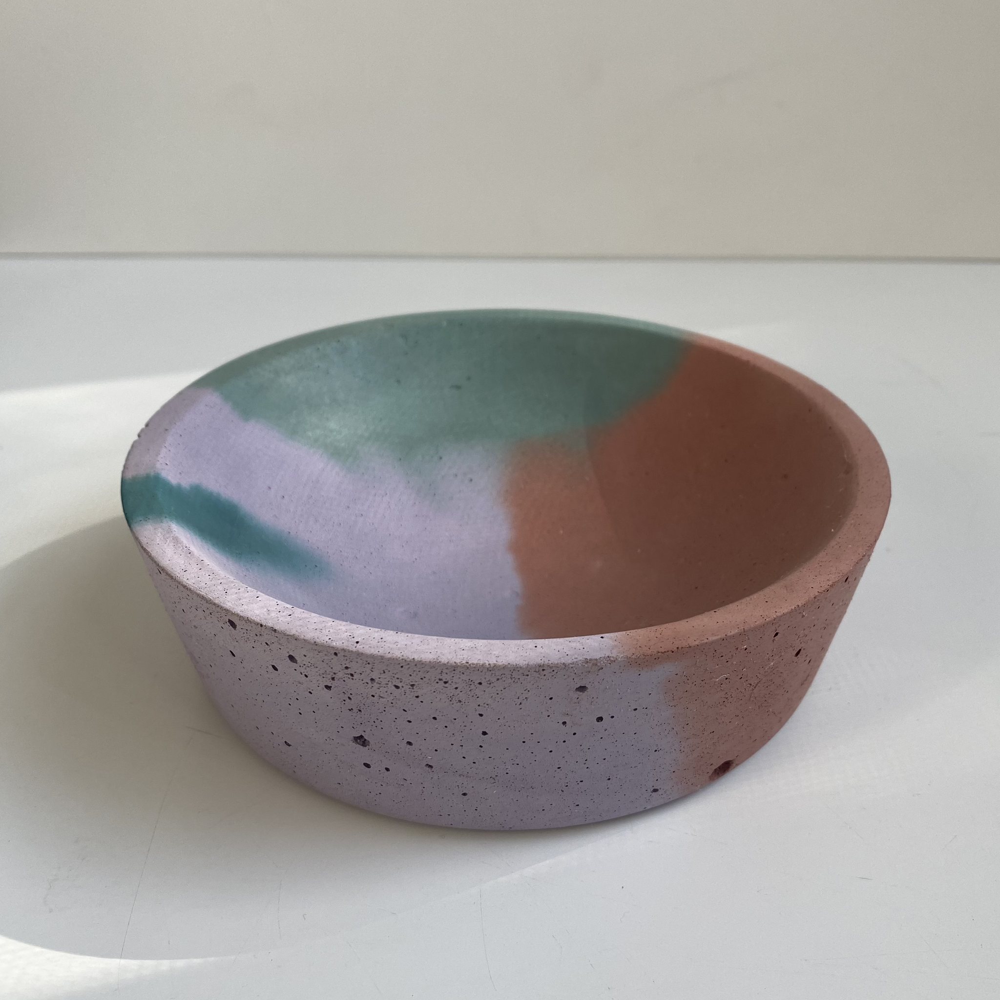 ikebana, bowl, concrete, lavender